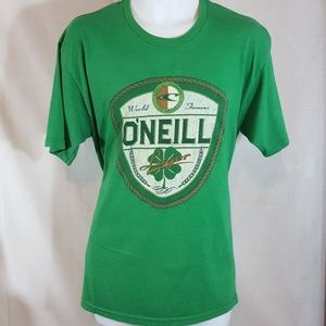 O'Neill surf wear art green large t shirt